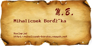 Mihalicsek Boróka névjegykártya